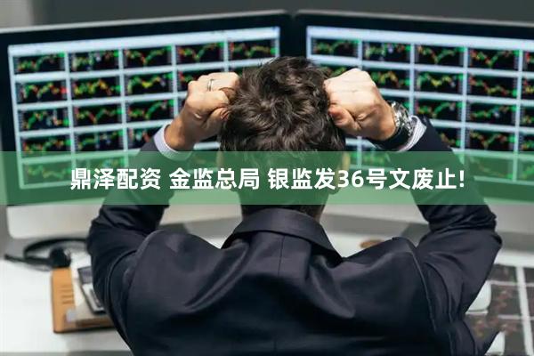 鼎泽配资 金监总局 银监发36号文废止!
