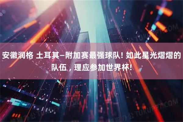 安徽润格 土耳其—附加赛最强球队! 如此星光熠熠的队伍 , 理应参加世界杯!